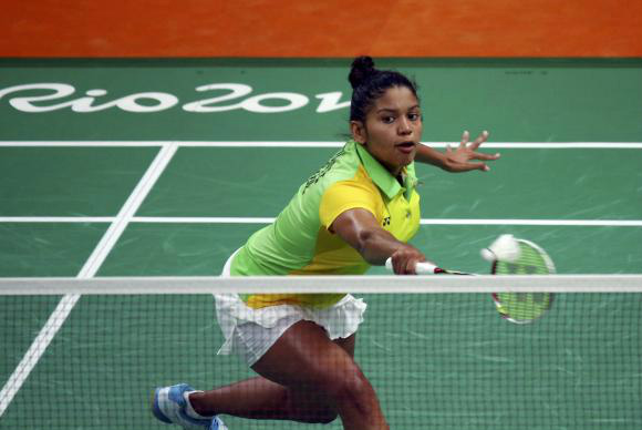 A atleta brasileira Lohaynny Vicente, do badminton
Reuters/Marcelo del Pozo/Direitos Reservados