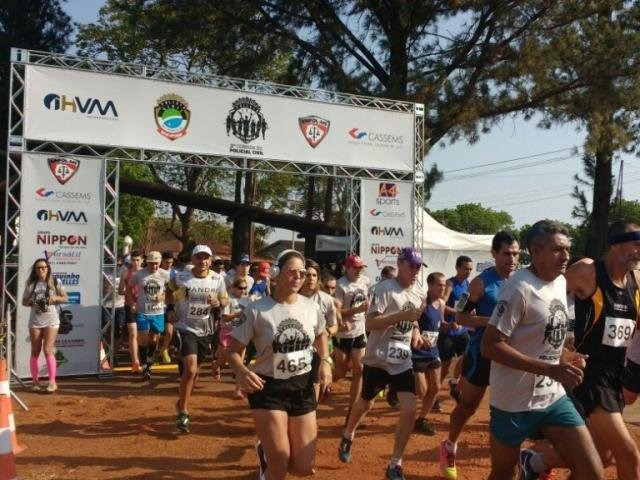 Largada da corrida no ano de 2017. Polícia Civil
