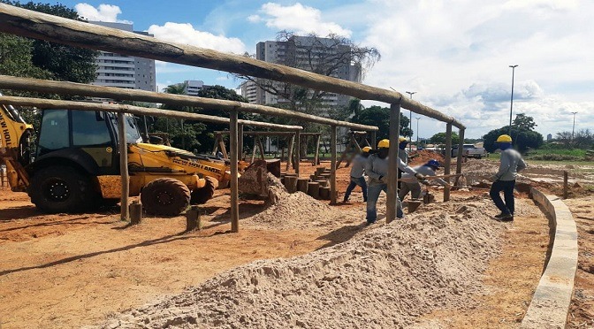 Presos trabalham na revitalização do Parque Ecológico do Sóter na capital Presos trabalham na revitalização do Parque Ecológico do Sóter na capital