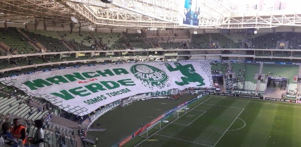 Bandeirões das torcidas do Palmeiras voltaram ao estádio no último domingo