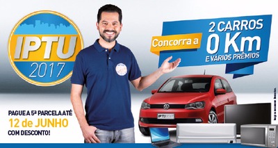 Quinta parcela do IPTU/2017 vence nesta segunda-feira