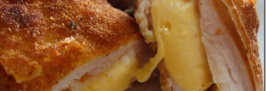 Aprenda a fazer frango empanado e recheado com queijo e presunto