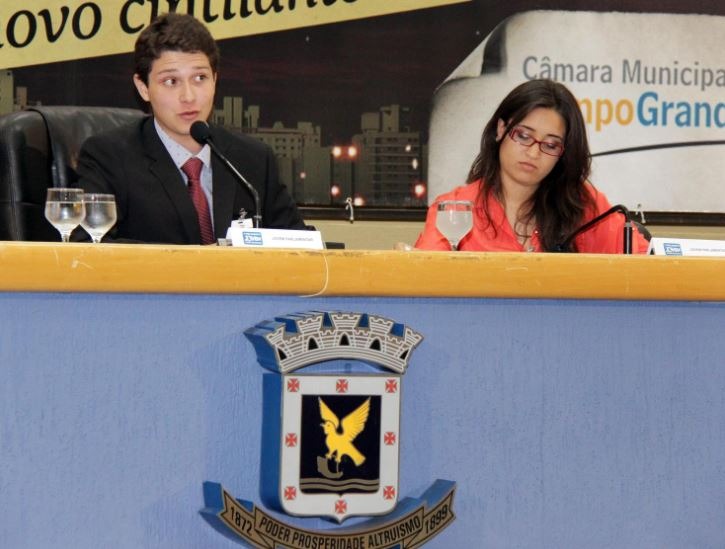 Estudantes do Parlamento Jovem tomam posse na Câmara no dia 13 de março Parlamento Jovem em 2012. Ilustrativa.