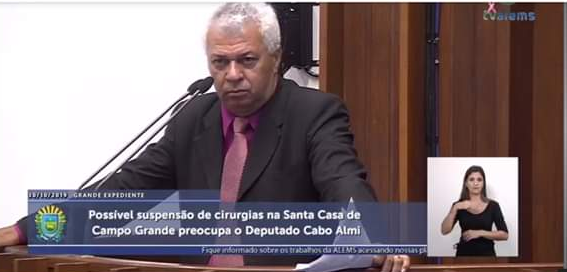 Deputado cobra repasses atrasados a Santa Casa de Campo Grande Reprodução TV ALEMS