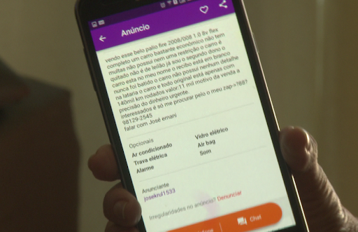 Golpistas se passam por funcionários da OLX para clonar contas de WhatsApp (FOTO: Reprodução/TV Jangadeiro)