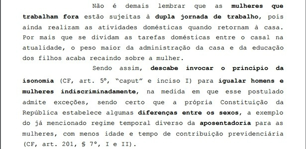Cotado para STF diz que mulher deve combinar trabalho com 'deveres domésticos' Reprodução