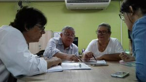 Braz Melo reunido com diretor da Agetran Carlos Fábio e a arquiteta Ana Rose, tratando de melhorias da segurança no trânsito de Dourados- Foto: Divulgação