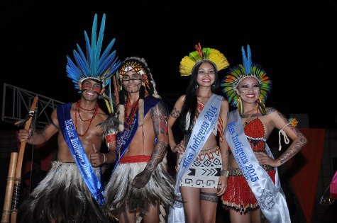 Jovens da aldeia Jaguapiru vencem o Miss e Mister Indigena/2015 Evento aconteceu na Vila Olímpica, com a presença de diversos convidados – A. Frota