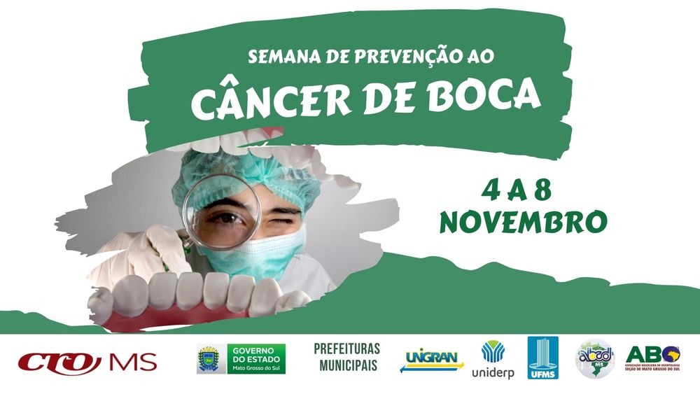 Semana de Prevenção ao Câncer de Boca terá início na segunda-feira Divulgação