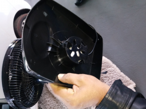 Local do ventilador onde a cocaína estava.