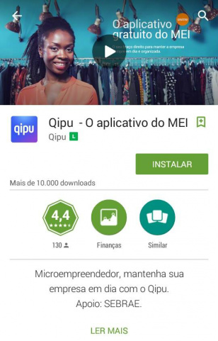 Aplicativo destinado a microempresário está disponível para download Foto Valdeir Azevedo - Reprodução do Play Store