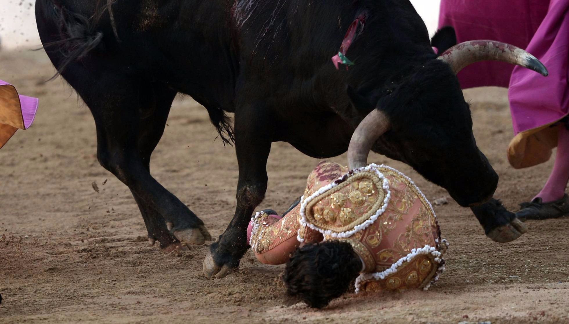 Momento do ataque a Iván Fandiño na França. IROZ GAIZKA -
 AFP