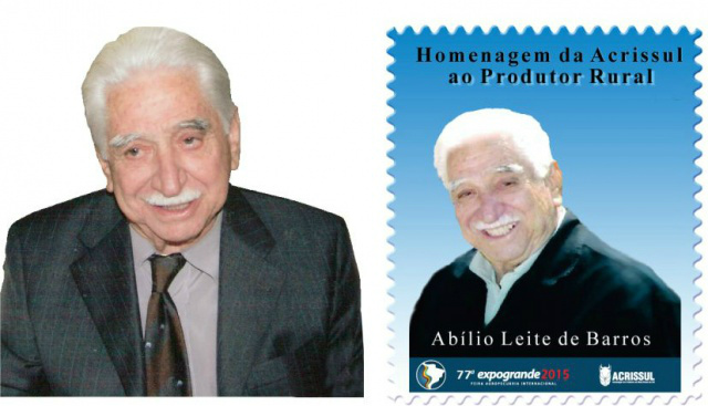 Expogrande começa hoje e deve movimentar R$ 600 milhões Homenageado com o selo em 2015 será o produtor rural Abílio Leite de Barros