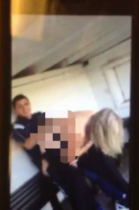 Jogador que foi demitido após ser flagrado fazendo sexo com torcedora sabia que estava sendo filmado Vídeo de Jay Hart com a torcedora está circulando pela web Foto: Reprodução Vídeo