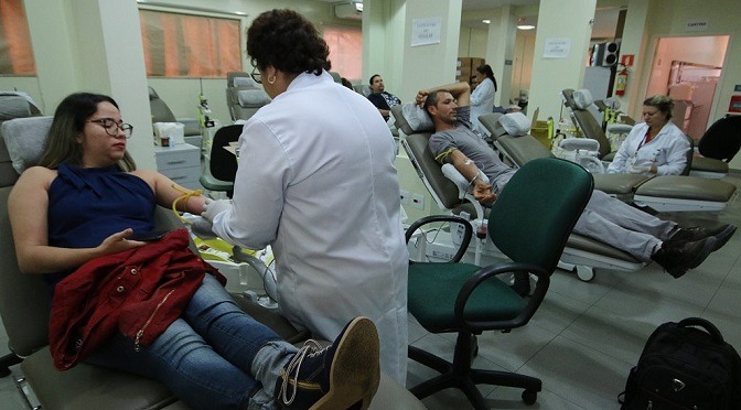 Frio provoca queda de 75% no número de doadores de sangue no Hemosul