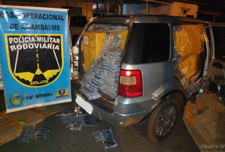 Homem é flagrado com 10 mil óculos contrabandeados em rodovia estadual Homem é flagrado com 10 mil óculos contrabandeados em rodovia estadual