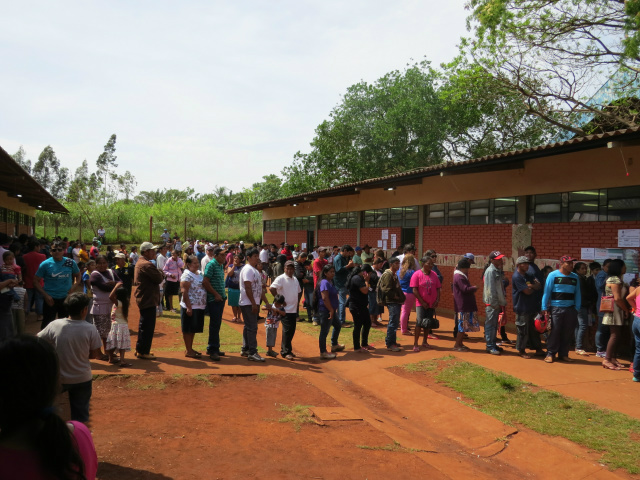 Escola Tengatuí Marangatu costuma ficar lotada de eleitores indígenas no dia das Eleições (Foto: Arquivo)
