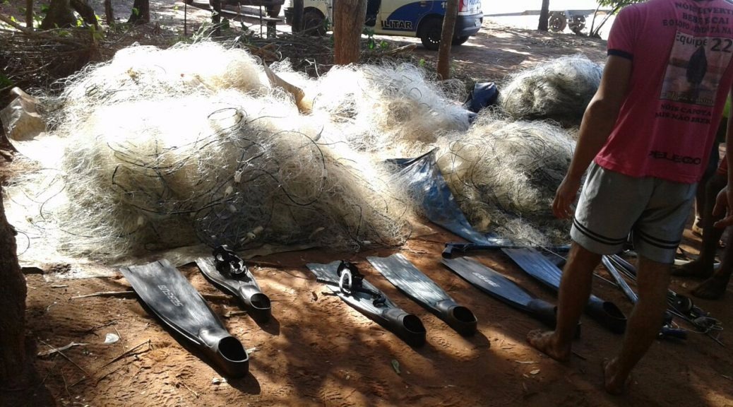 Quatro homens foram multados pela PMA por pesca subaquática próximo à hidroelétrica