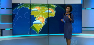 Maria Júlia Coutinho apresenta a previsão do tempo no 