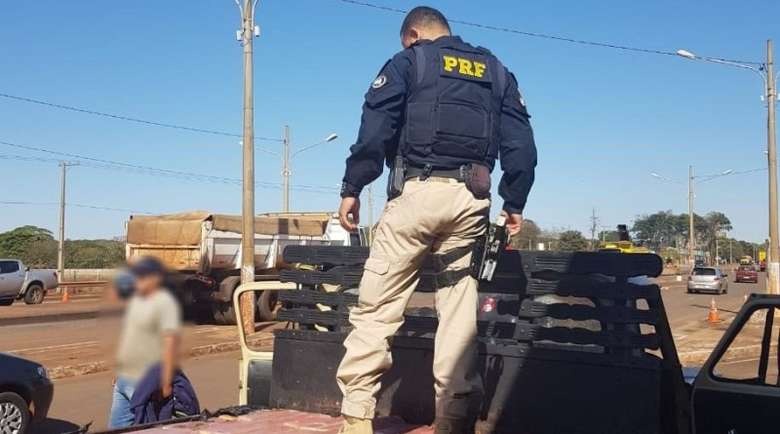PRF apreende meia tonelada de maconha em caminhonete PRF apreende meia tonelada de maconha em caminhonete