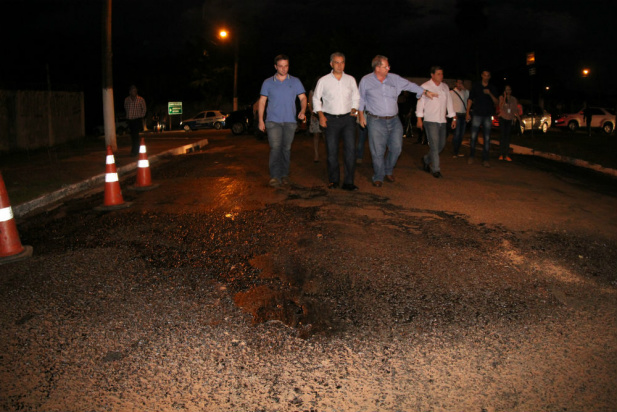 Em comemoração ao aniversário de Terenos, Reinaldo anuncia presente de R$ 1,1 milhão Um dos trechos que passarão por obras de recuperação asfáltica – Foto: Chico Ribeiro