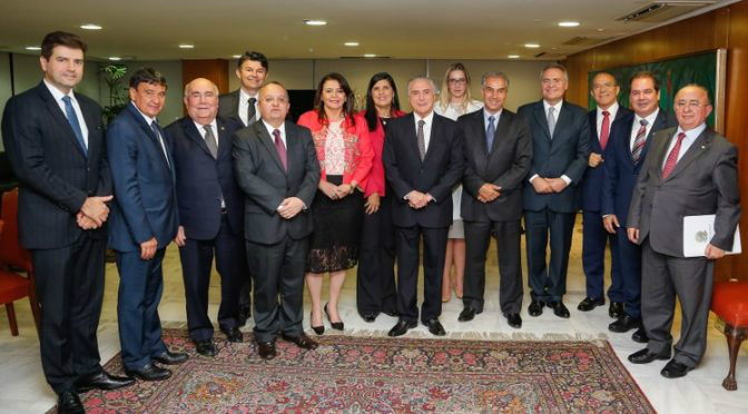 Reunião de Azambuja com Michel Temer, Câmara e Senado termina sem acordo Governadores participaram de audiência com presidente - Foto: Marcos Corrêa
