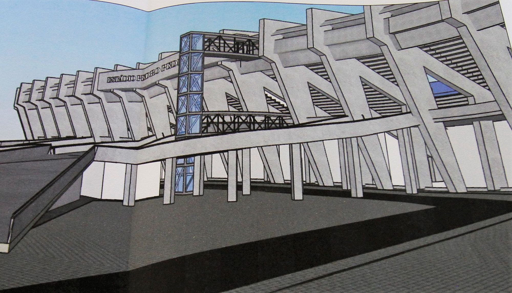 Acessibilidade; entrada principal do estádio, inaugurado em março de 1971, terá elevador