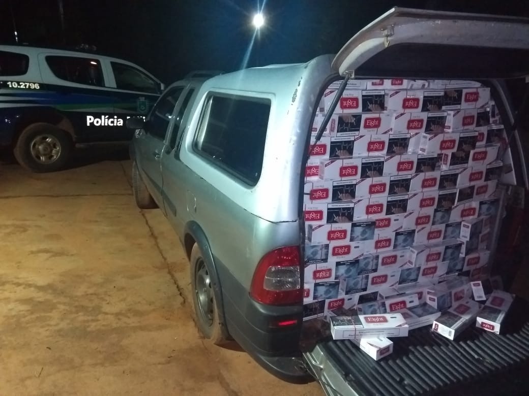 PM apreende mais de 22 mil maços de cigarro contrabandeados PM/Divulgação