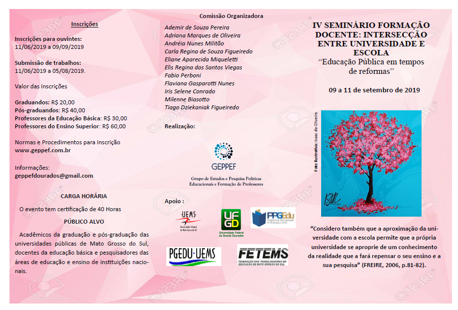 IV Seminário Formação Docente recebe inscrições de trabalhos até 5 de agosto