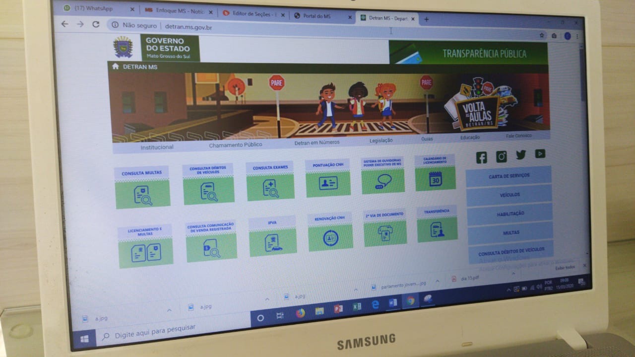 Detran divulga os serviços disponíveis aos condutores pela internet Detran divulga os serviços disponíveis aos condutores pela internet