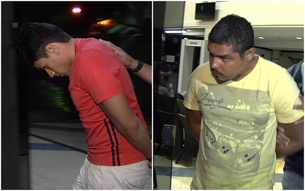 Piloto de avião com droga informou plano de voo falso, diz delegado Apoena Índio do Brasil e Fabiano Júnior da Silva presos pela PF por serem piloto e copiloto de avião com 600 kg de cocaína (Foto: Reprodução/TV Anhanguera)