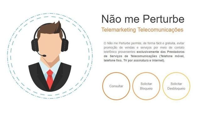 Mais de 1,8 milhão de brasileiros já pediram bloqueio de telemarketing Serviço começou a valer em 16 de julho deste ano
Reprodução/ Não me Perturbe