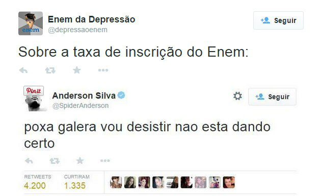 Estudantes reclamam no Twitter de aumento da taxa do Enem para R$ 63
