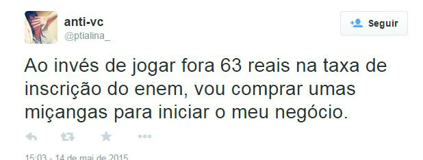 Estudantes reclamam no Twitter de aumento da taxa do Enem para R$ 63