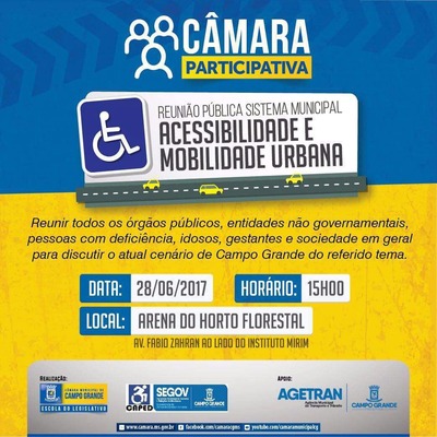 Vereadores realizam Câmara Participativa para tratar sobre acessibilidade e mobilidade urbana na Capital