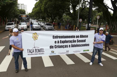 Rede de proteção faz campanha contra abuso de crianças e adolescentes Foto:Gerson Walber