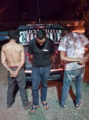 Choque prende trio por furto e receptação no Portal Caiobá Divulgação/Choque