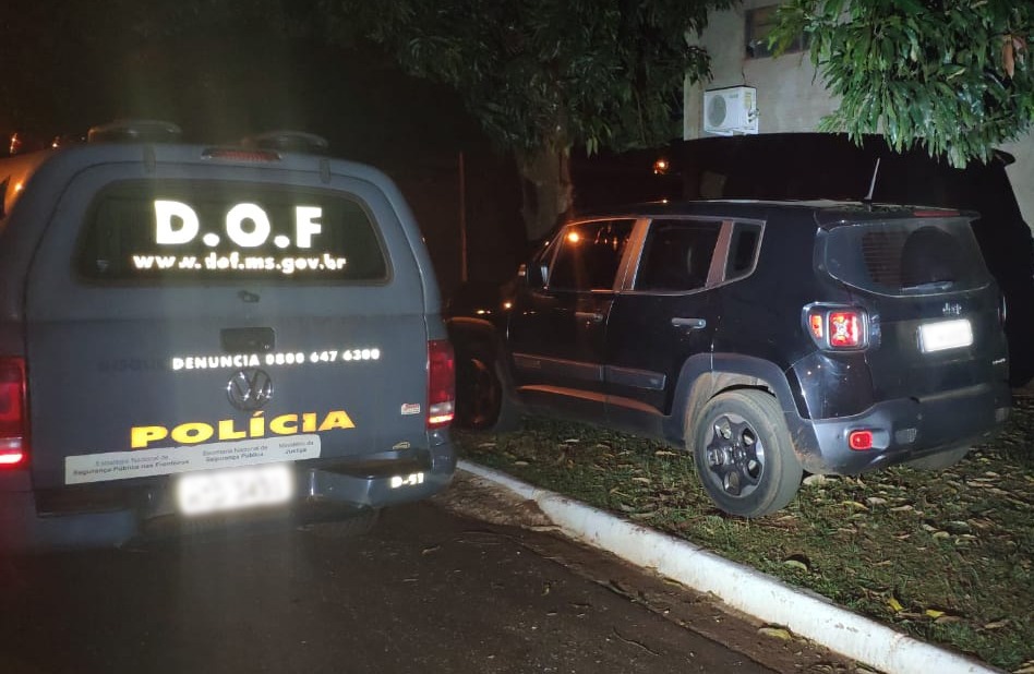 Veículo clonado que seguia para o Paraguai é apreendido pelo DOF Foto: Divulgação