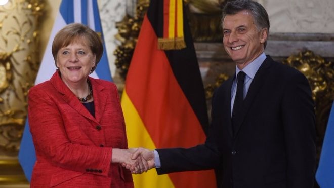 Com Brasil em crise, Argentina entra no radar das visitas internacionais Angela Merkel disse que Macri