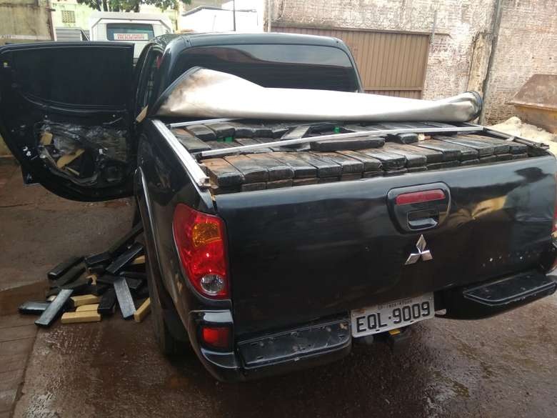 Veículo apreendido nesta tarde em Dourados.  Divulgação/DOF