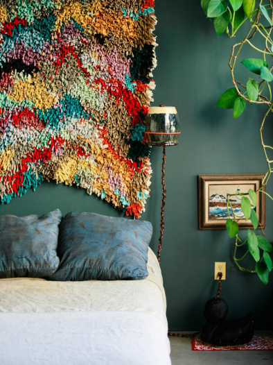 Décor do dia: quarto verde feito à mão