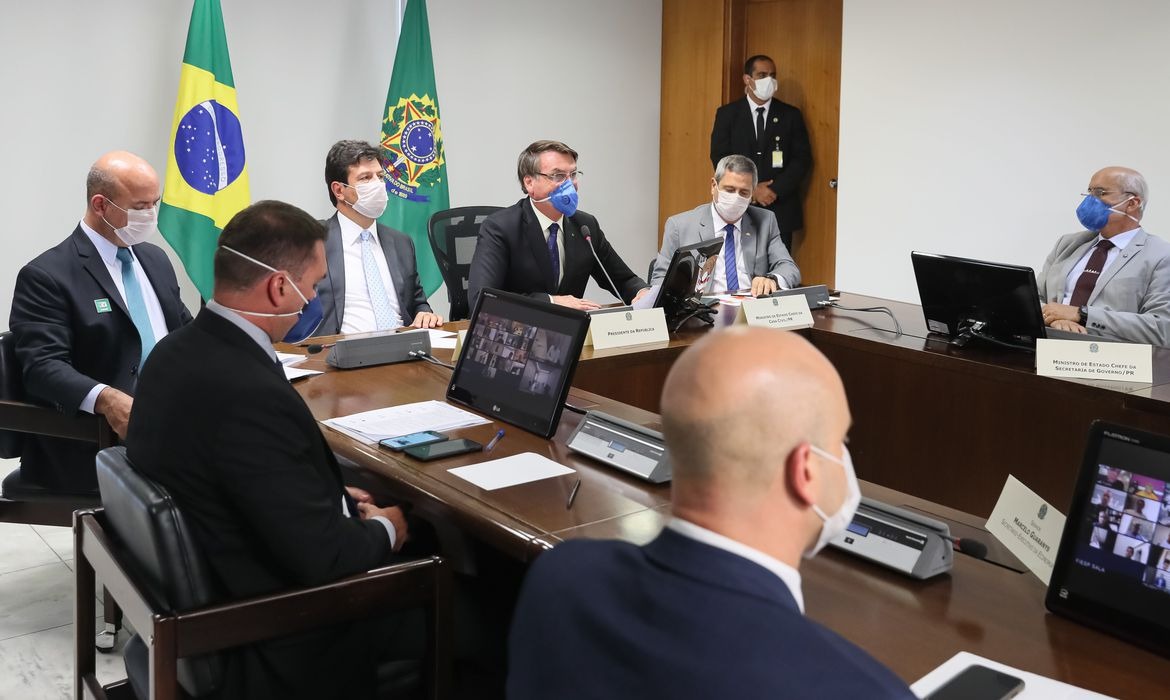 Bolsonaro pede apoio de empresários no combate ao coronavírus Isac Nóbrega/PR