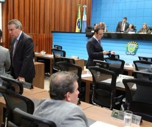 Deputados durante sessão na Assembleia Legislativa - Victor Chileno/ALMS