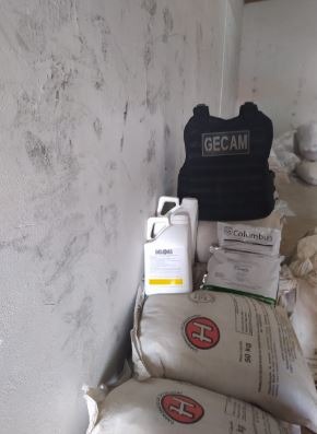 PM localiza depósito com agrotóxico contrabandeado na Capital