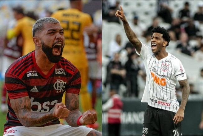 Corinthians x Flamengo e muito mais da rodada de domingo Colagem R7/ Instagram
