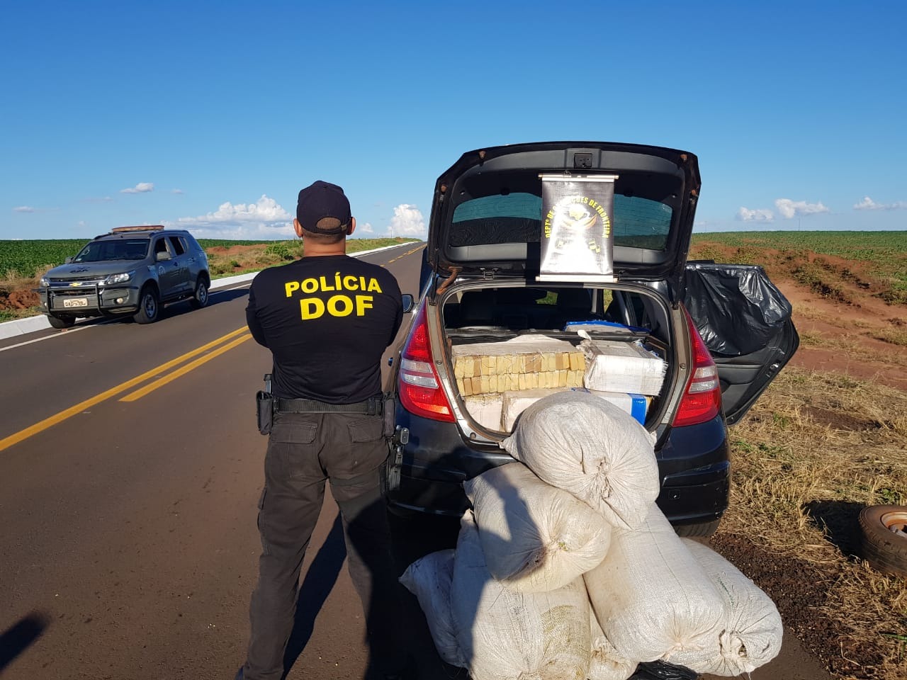 Em duas ocorrências, DOF apreende quase 900 quilos de drogas em dois carros de passeio