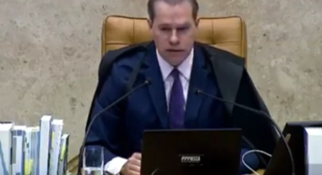 O ministro Dias Toffoli, durante sessão por videoconferência
Reprodução/YouTube