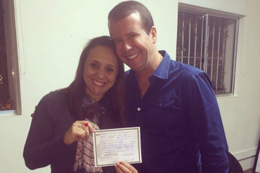 Rei do Camarote, ao lado de Renata Abreu, presidente estadual do PTN / Reprodução/Instagram	