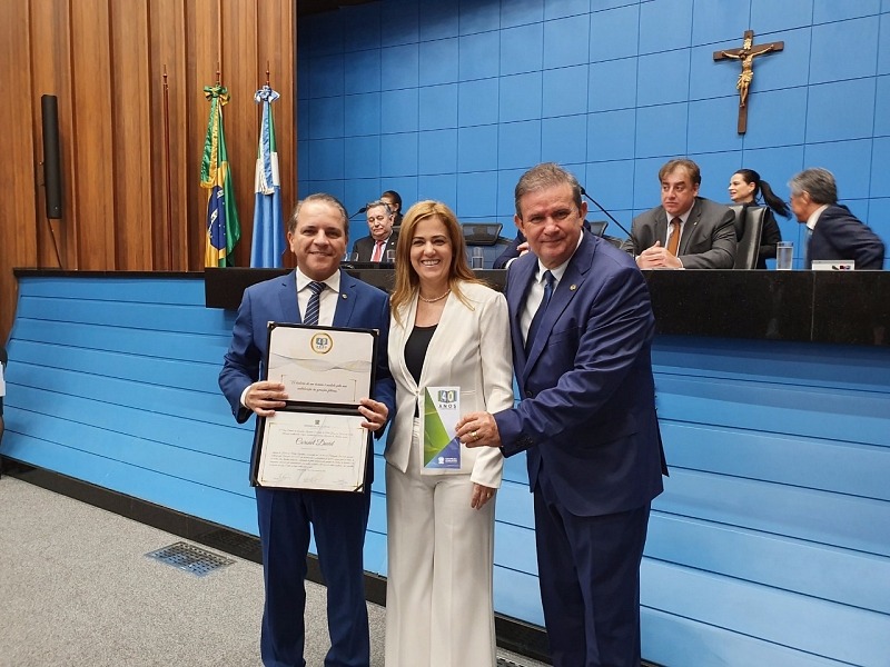 Coronel David é homenageado nos 40 anos da ALEMS Divulgação