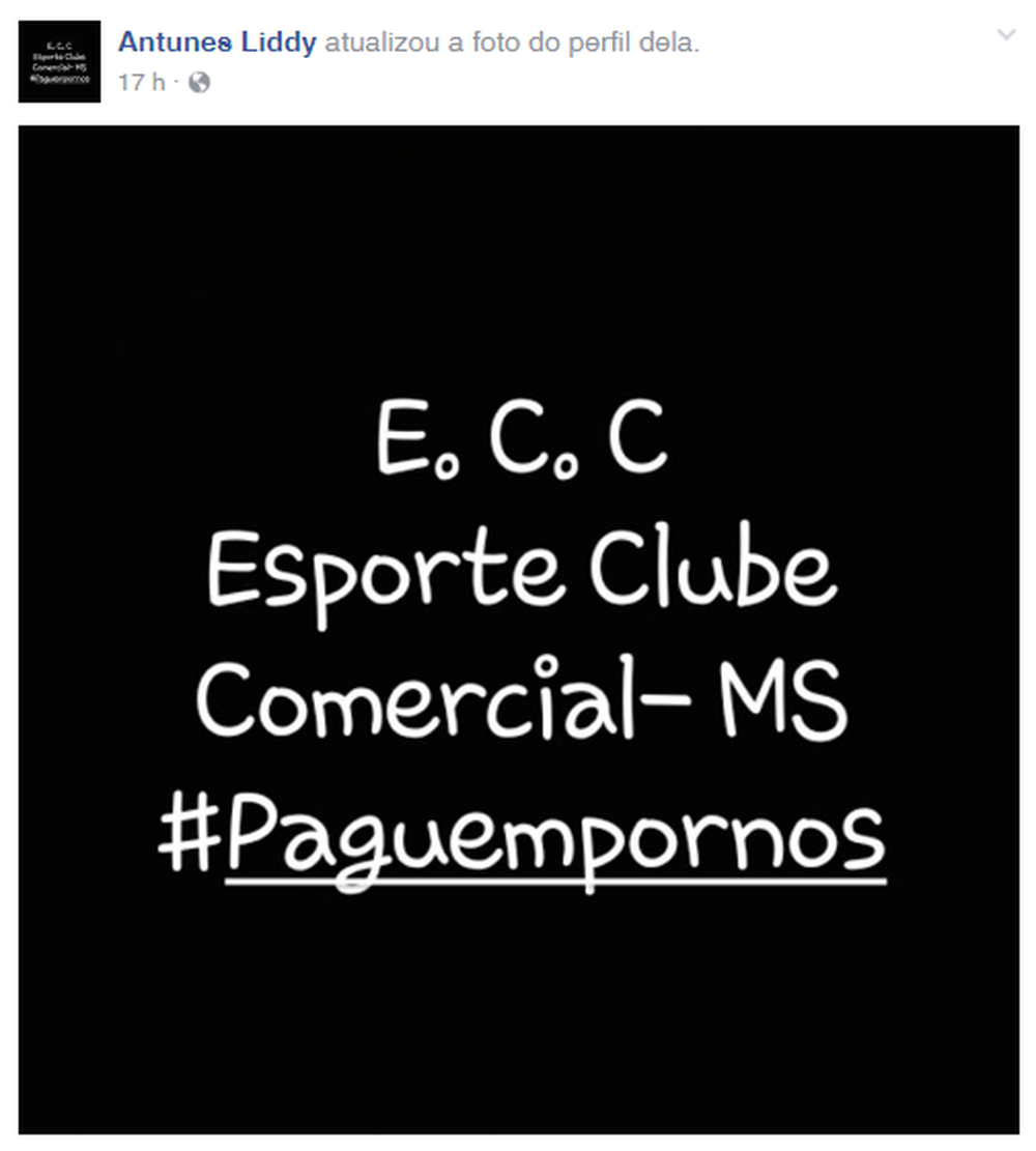 Famílias de jogadores do Comercial reclamam de atraso nos pagamentos (Foto: Reprodução/Facebook)